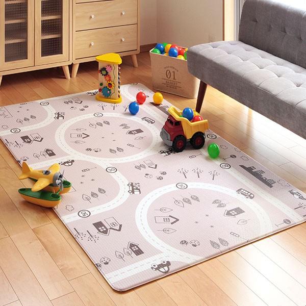 プレイマット 180×130cm ふかふかマット リバーシブル （ フロアマット
