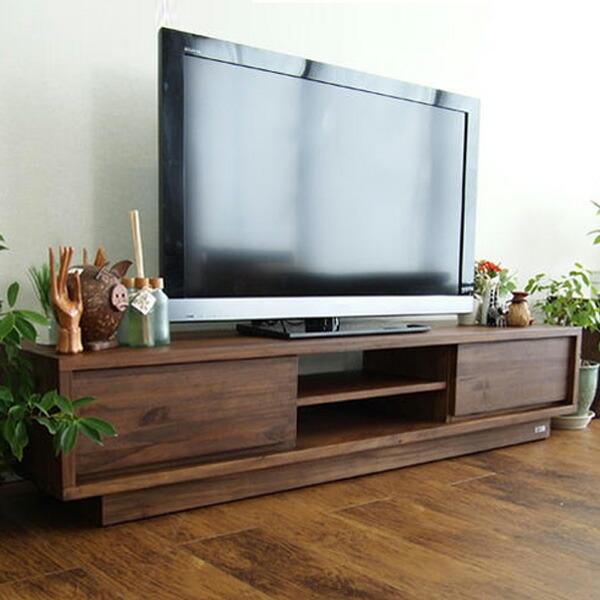 チーク材 テレビ台 160cm幅 ローボード テレビ台 ローボード シンプルデザイン 天然木 チーク 幅160cm （ TV