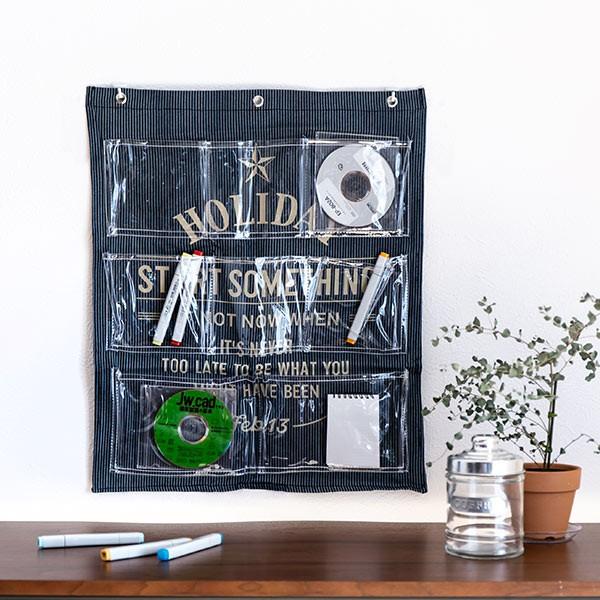 ウォールポケット デニムウォールポケット 8ポケット （ 壁掛け収納