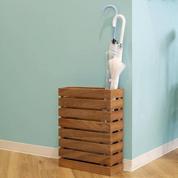 傘立て スリム ワイド 木製 チェリーウッド 傘たて アンブレラスタンド