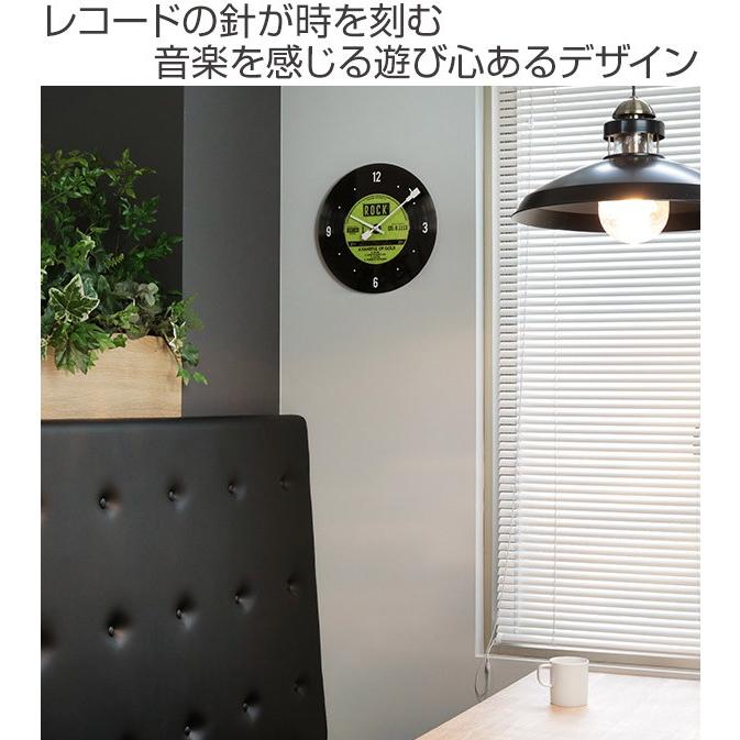 掛け時計 34cm レコードクロックウォール ガラス 壁掛け時計 （ 時計