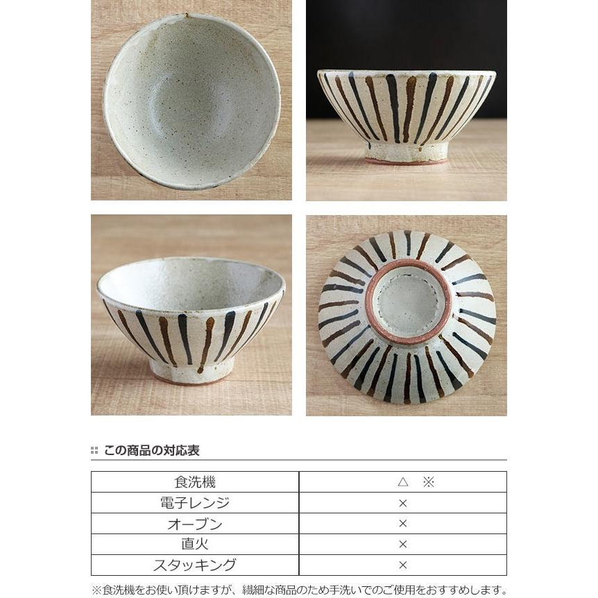 茶碗 284ml 五月雨二色十草 和食器 美濃焼 陶器 日本製 （ お茶椀 和柄