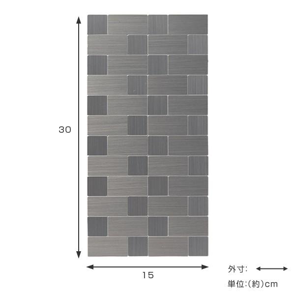 タイルシール タイルシート メタルタイル メタルブリック 耐熱 防水 耐水 （ タイル シール ウォールステッカー ）｜livingut｜03