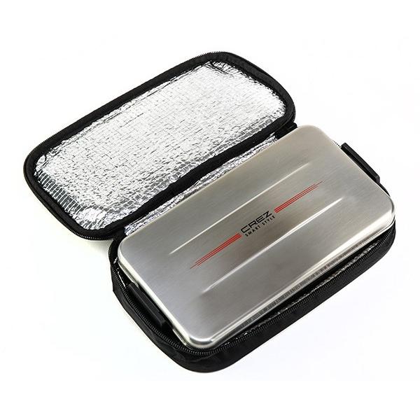 お弁当箱 1段 メンズ ステンレス クレズ バッグ付 箸付 800ml （ 弁当