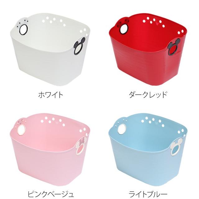 Disney 収納ボックス ミッキー ミニー やわらかバケツSQ43 スクエア