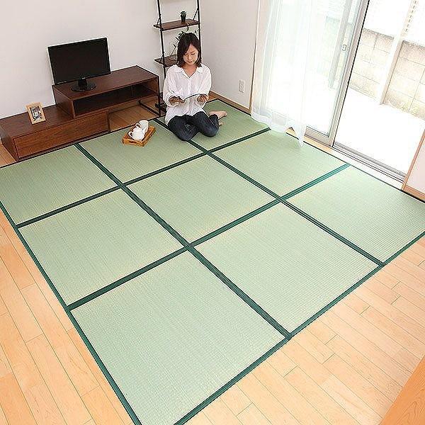 畳 国産 ユニット畳 い草 畳マット 草 約85×85cm 9枚セット い草4層 4.5畳 （ ラグ マット い草ラグ フローリング畳 ）｜livingut｜14