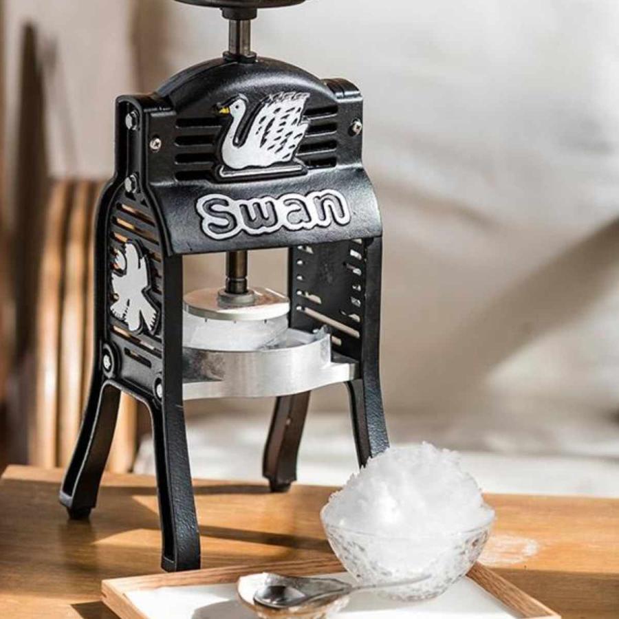 氷削機 手動式 ブロック氷専用 専用氷カップ付 BLACK SWAN （ SWAN 