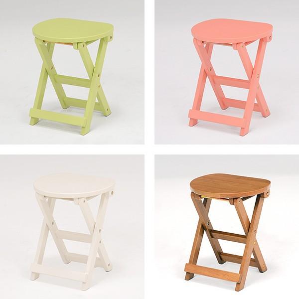 折りたたみスツール 座面高約42cm 折りたたみチェア 天然木 収納