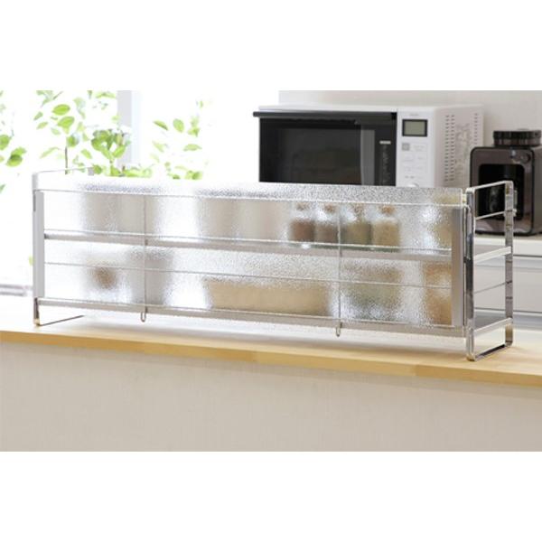 未使用品　ステンレス　スパイスラック　調味料ラック　幅60　　奥行27.5　　高さ40　 （ｃｍ） 調味料ラック 幅60cm 隠せる ステンレス棚 カウンター上ラック