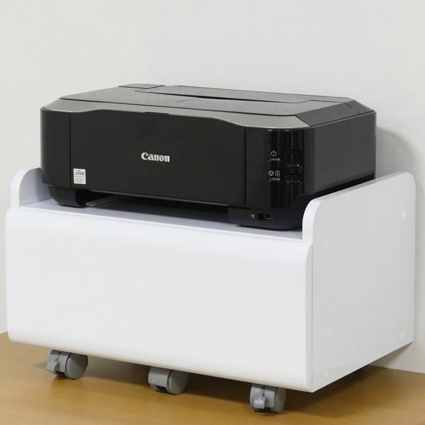 空気清浄機ワゴン プリンターワゴン 引出し付 鏡面仕上げ 背面化粧 幅