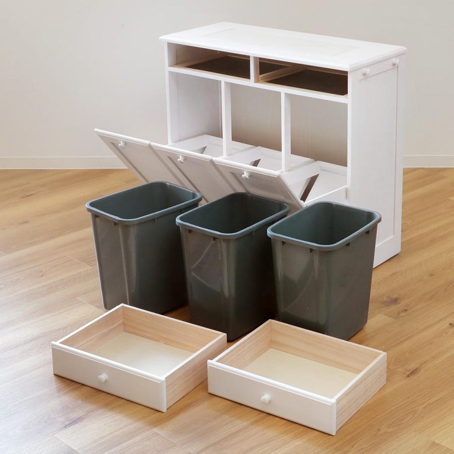 HAGiHARA ゴミ箱 木製 75L 25L×3 家具調 ( ごみ箱 25リットル 3 HAGiHARA ゴミ箱 木製 75L 25L×3 家具調 ( ごみ箱 25リットル 3