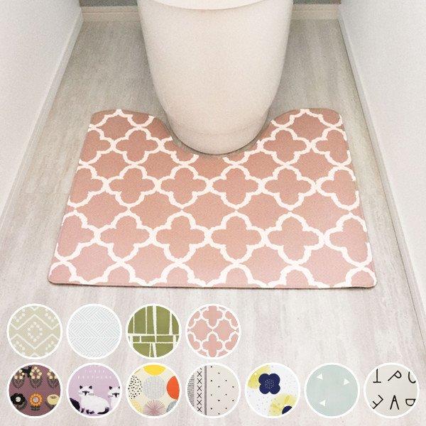 トイレマット 55 60cm 拭ける 抗菌 防臭 北欧風トイレマット 北欧 おしゃれ トイレ マット 撥水 水に強い 洗濯不要 リビングート Paypayモール店 通販 Paypayモール