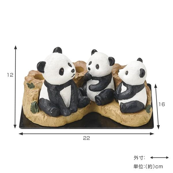 傘立て パンダ親子 3本収納 置物 動物 傘たて アンブレラスタンド