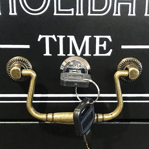 ポスト スタンド 置き型 傘立て 鍵付き フック付き CAFE （ 郵便受け