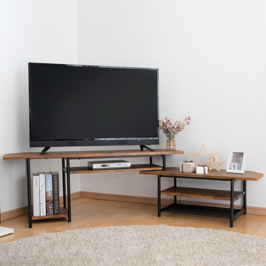 伸縮テレビ台 37〜49V型対応 ブルックリンスタイル スチール 幅120