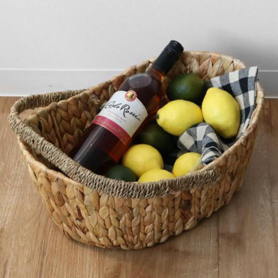 ちどり産業 収納 バスケット ウォーターヒヤシンスト 楕円形 持ち