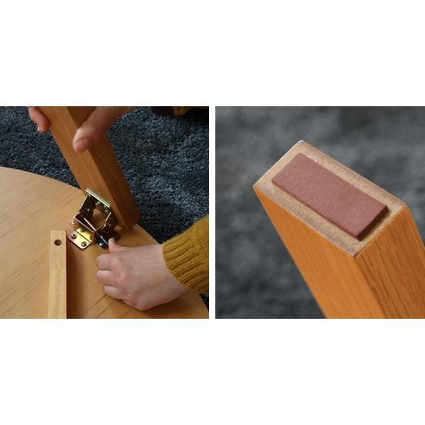テーブル 円形 幅72cm 折れ脚 木製 センターテーブル 座卓 （ ちゃぶ台