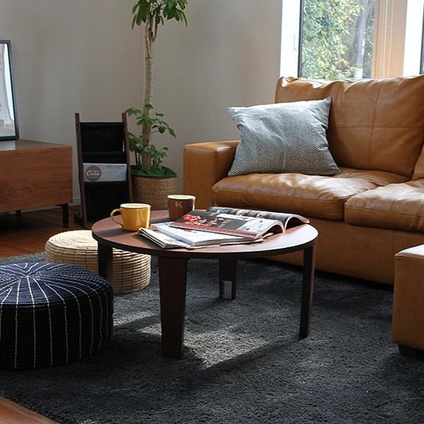 テーブル 円形 幅72cm 折れ脚 木製 センターテーブル 座卓 （ ちゃぶ台