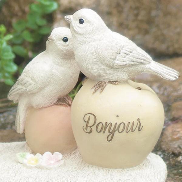 ガーデンオーナメント うさぎ 小鳥 ストーリーブックアニマルズ 置物 