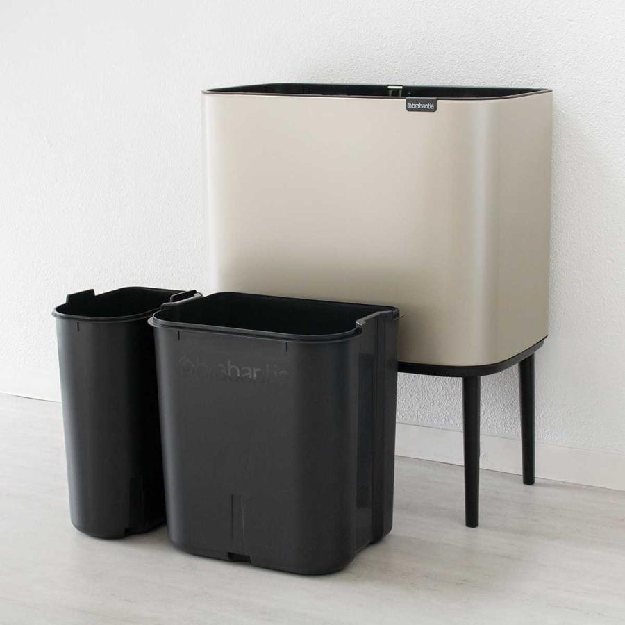 brabantia ゴミ箱 11L＋23L Boタッチビン （ ブラバンシア ごみ箱 約35L ふた付き ダストボックス 分別 ごみばこ シンプル おしゃれ ）｜livingut｜23