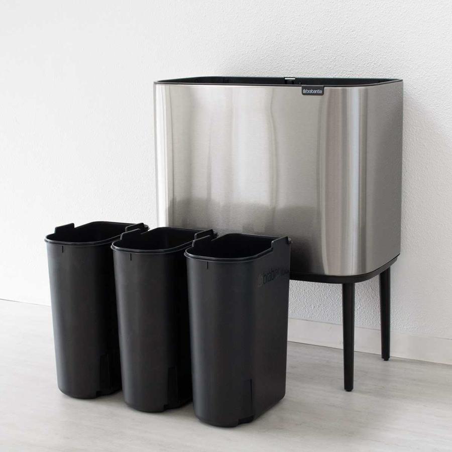 brabantia ゴミ箱 3×11L Boタッチビン FFPマット