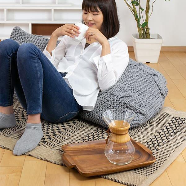 □在庫限り・入荷なし□ ニットクッションL Uoo クッション 大きい