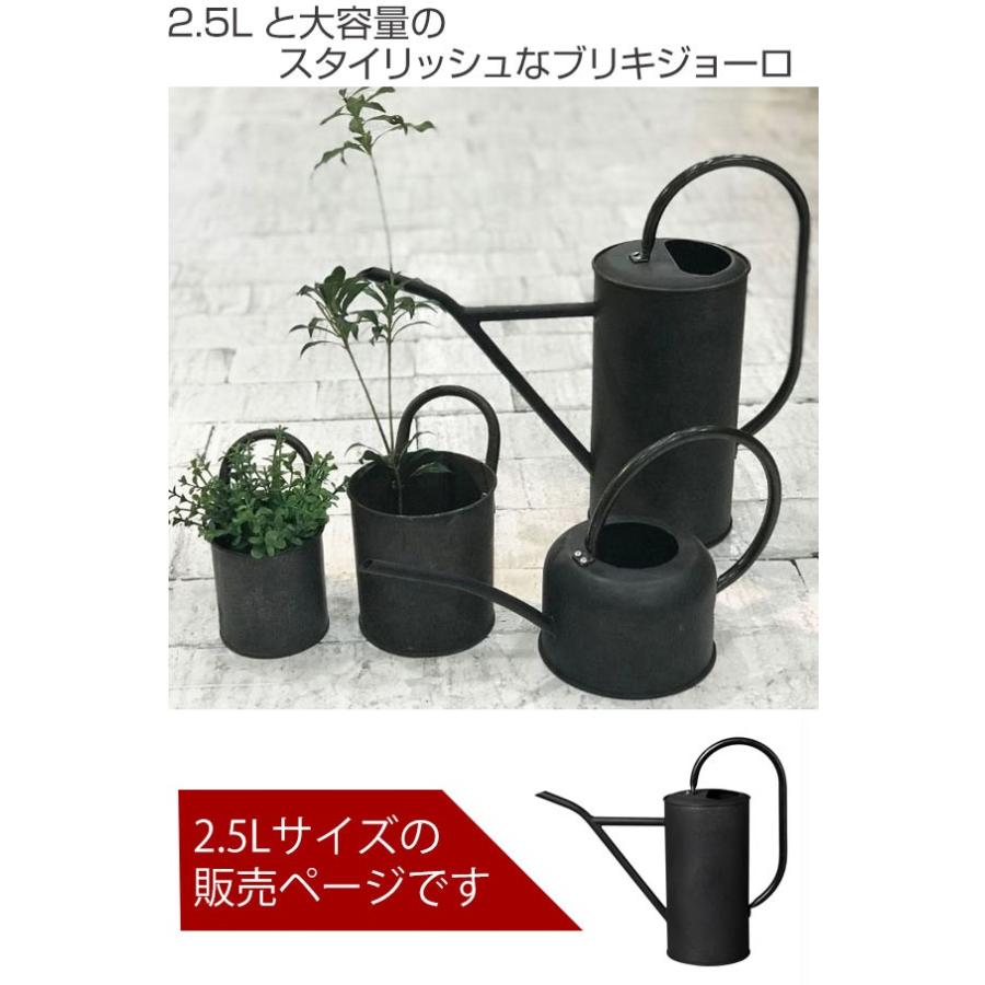 ジョウロ ブリキロングジョーロ 細口 ブラック 2.5L （ じょうろ