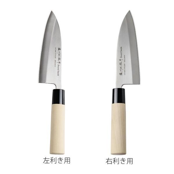 出刃包丁 13.5cm 濃州正宗 日本製 ステンレス 白木柄 （ 出刃 包丁 魚