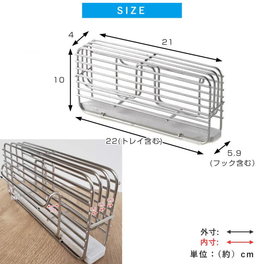 特典付き ビーワーススタイル KAWAKI 包丁スタンド （ 珪藻土 ステンレス 日本製 包丁立て 包丁差し ナイフスタンド ）｜livingut｜03