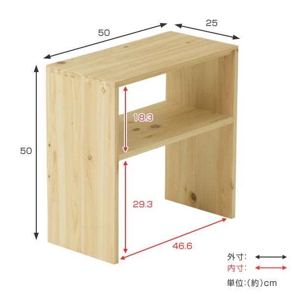テーブル ひのき ナイトテーブル 幅50cm Homecoming 机 天然木 木製 （ サイドテーブル ミニテーブル つくえ ）｜livingut｜03