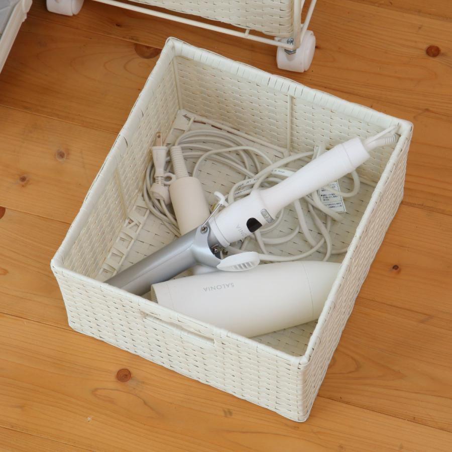 HAGiHARA（萩原） ランドリーチェスト 幅30.5cm 4段 引出し キャスター