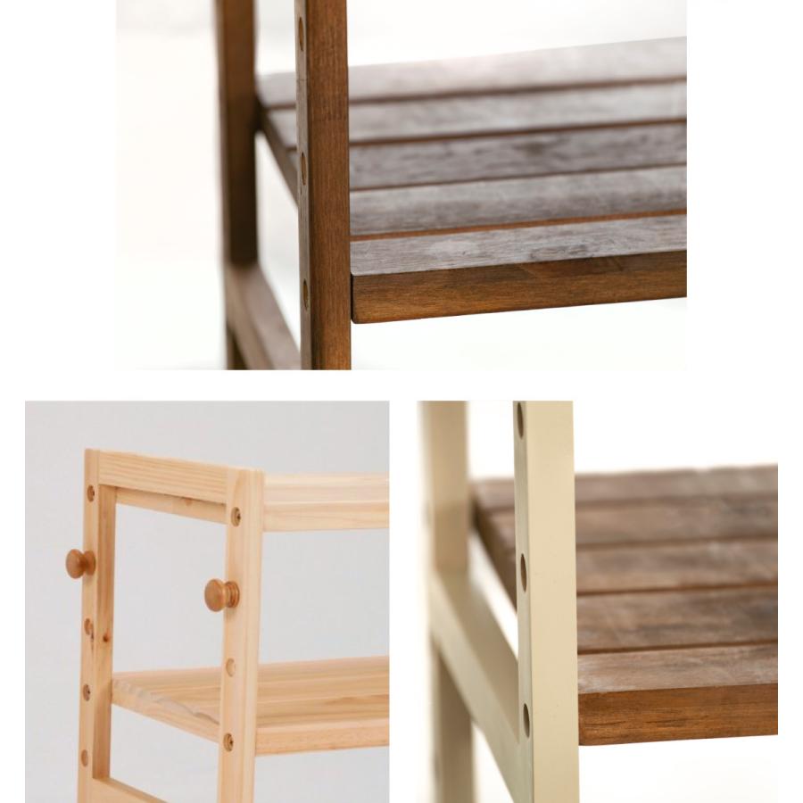 HAGiHARA（萩原） シューズラック 6段 木製 オープンラック 幅45cm