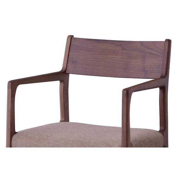 アームチェア ダイニングチェアー 天然木 ウォールナット 日本製 座面