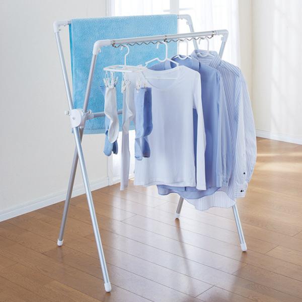 天馬 室内物干し PORISH 伸縮式布団干し X型コンパクト アルミ