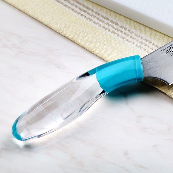 包丁 ペティナイフ リブ付き アクリルハンドル AQウェア （ 15cm