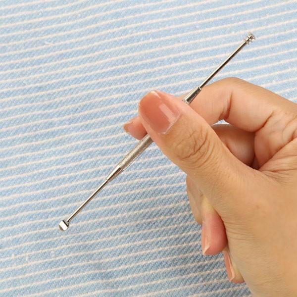 耳かき すす竹耳かき ツーウェイ シルバー （ 耳掻き 竹製 金属製