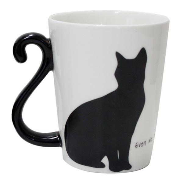 マグカップ 300ml 黒猫 磁器製 食器 （ 電子レンジ対応 食洗機対応