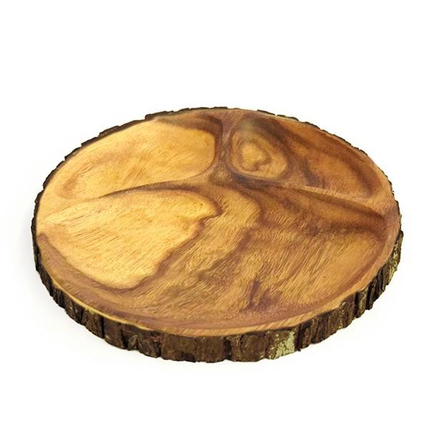ランチプレート 24cm Konoka 木製 アカシア 食器 仕切皿 （ アカシアプレート 木製プレート 木 仕切り皿 木製食器 ）｜livingut｜14