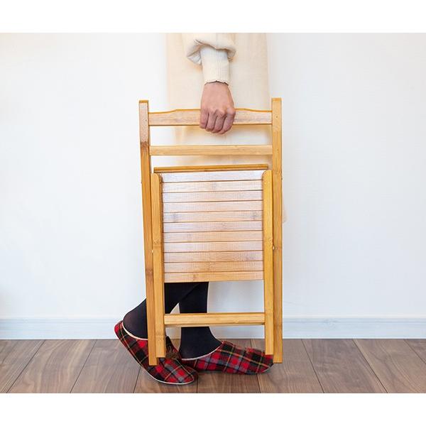 □在庫限り・入荷なし□ 折りたたみチェア 竹製 背もたれ 折りたたみ