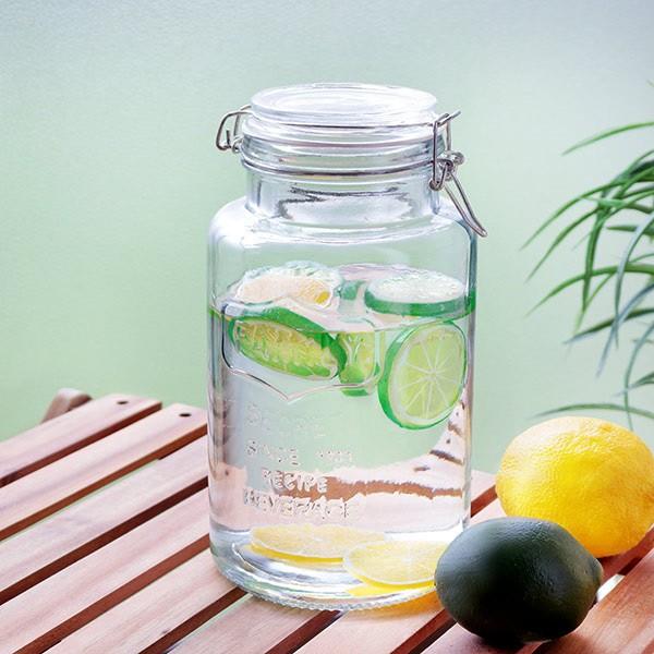 保存容器 果実酒瓶 2L ガラス製 密閉 パッキン付き （ ガラス瓶 ガラス