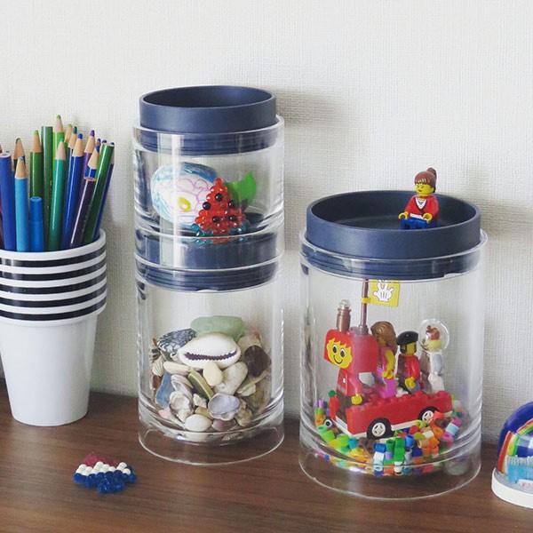 保存容器 650ml スタッキングキャニスター 丸型 樹脂製