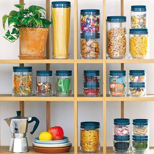 保存容器 650ml スタッキングキャニスター 丸型 樹脂製