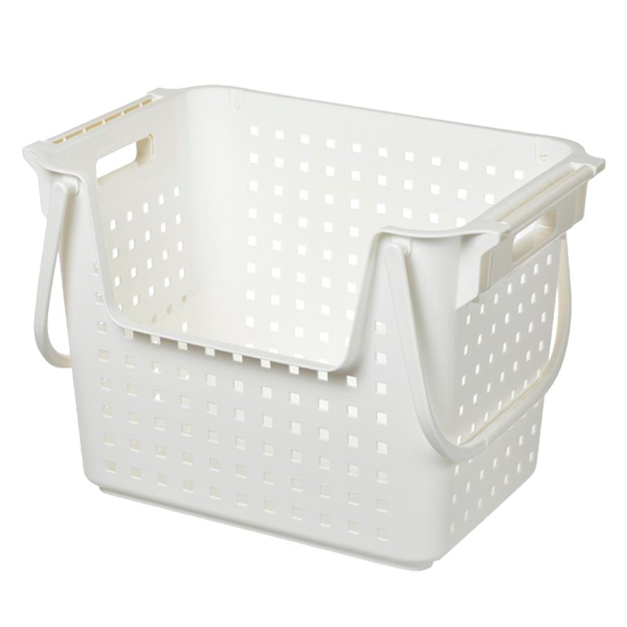 バスケット 積み重ねワイドバスケット ランドリーバスケット