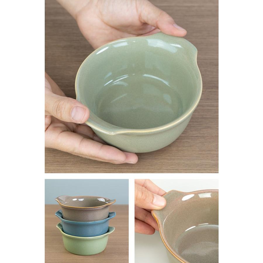 ココット 16cm 取っ手付 グリルスタジオ 陶器 美濃焼 日本製 同色3個
