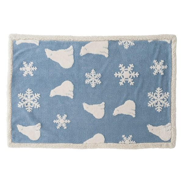 ブランケット 70×100cm ジャカードボア ひざ掛け （ 毛布 ひざかけ