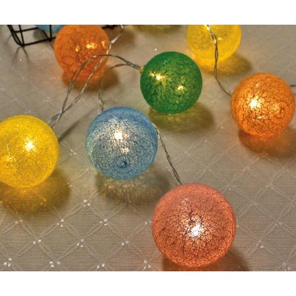 ガーランド ライト LEDスイッチライト コットンボール 10球