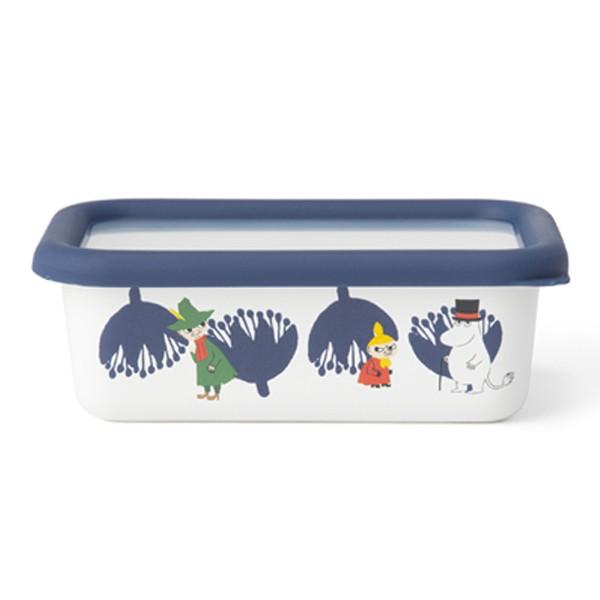 MOOMIN（ムーミン） 保存容器 ホーロー製 420ml Sサイズ 浅型角容器