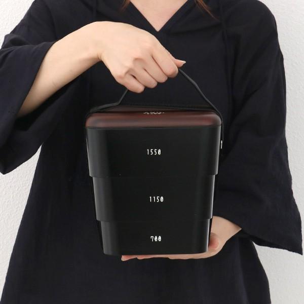 HAKOYA 弁当箱 お重 DON 三段重 入れ子式 重箱 3〜4人用 3400ml