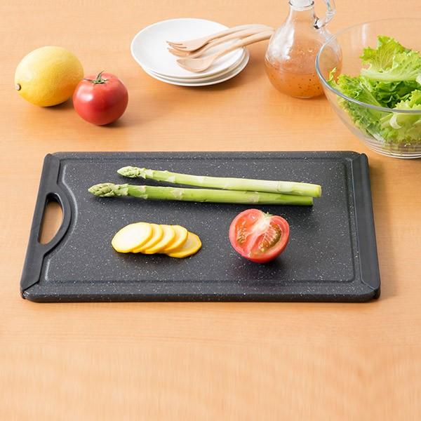 まな板 食洗機対応 抗菌 40×30cm ワイド LL ラバー付き ブラック
