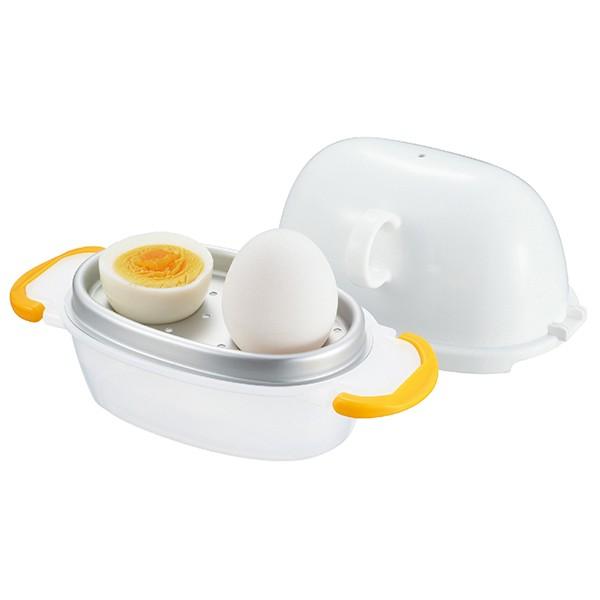 電子レンジ 調理用品 ゆで卵メーカー れんじでゆでたまご 2個用 ez-egg